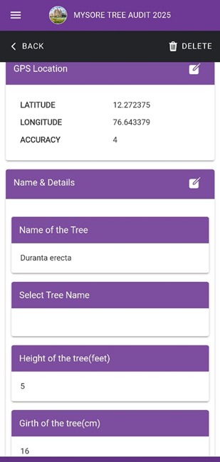 Mysore Tree Audit field app
