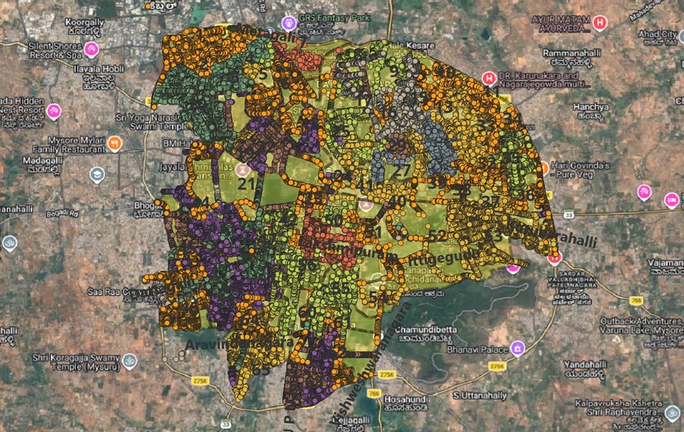 Every mapped tree across Mysuru